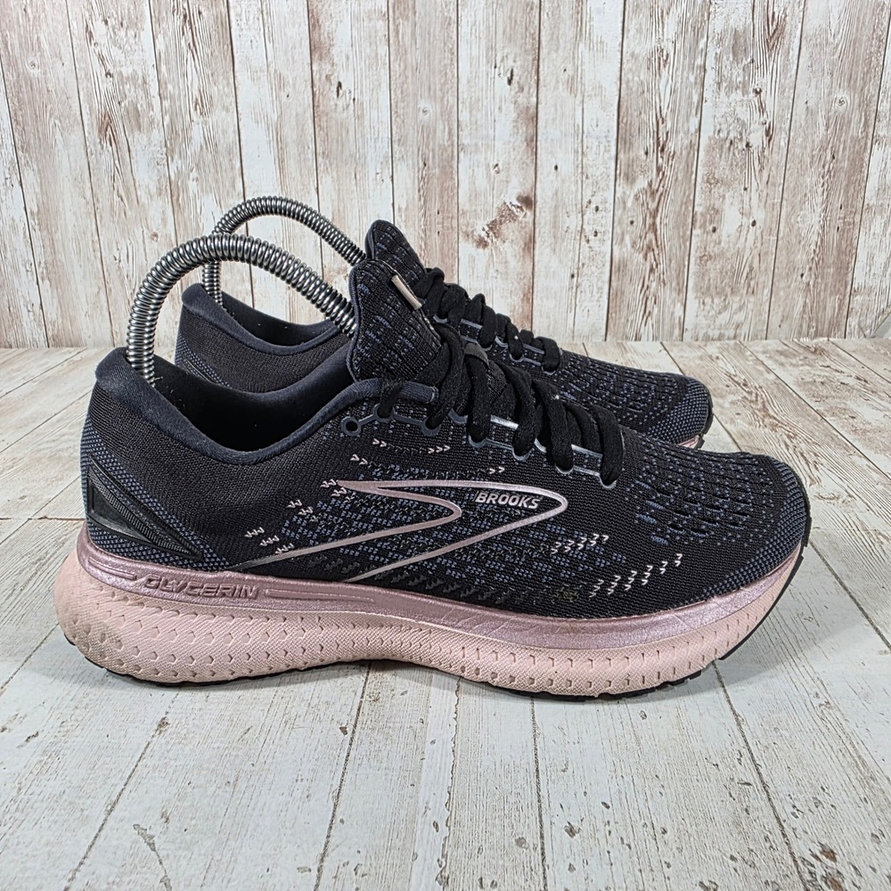 Brooks Glycerin 19 Womens Running Shoes Black Rose Gold 1203431B074 Size 7
